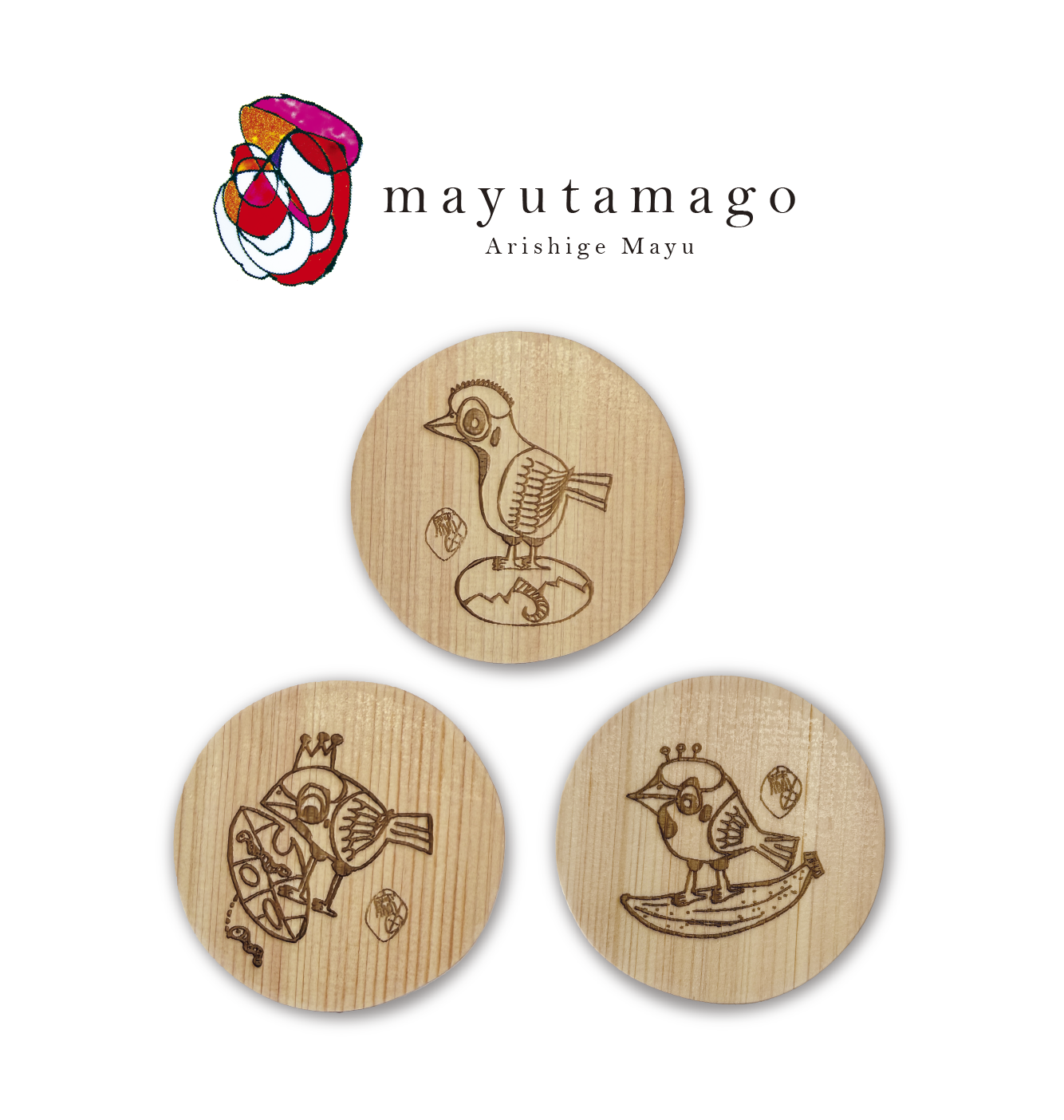 mayutamago コースター
